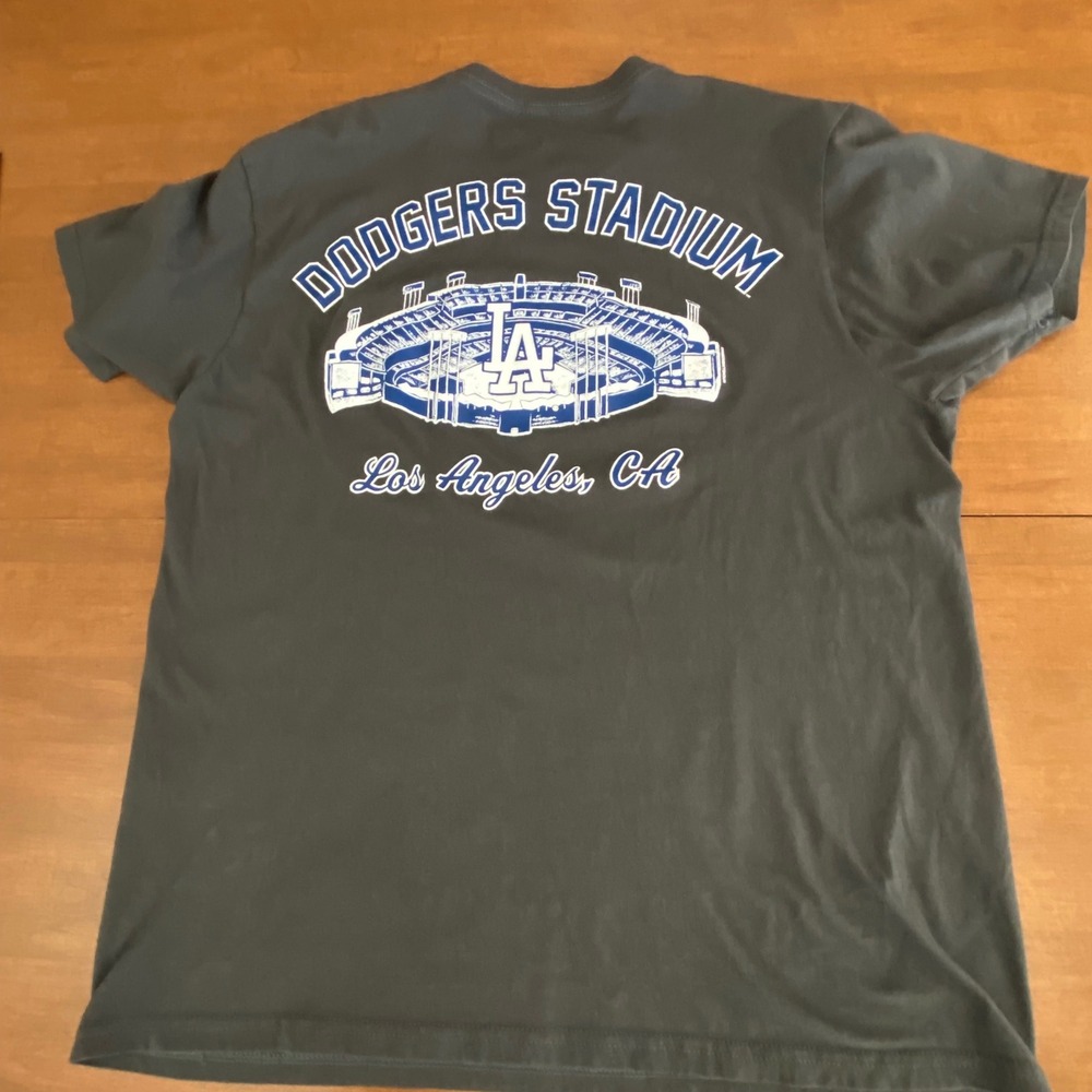 Mitchell &‎ Ness LA Dodgers Stadium T-Shirt Gray Cooperstown Collection Large